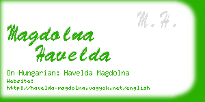 magdolna havelda business card